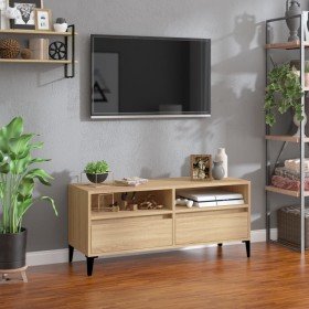 Mueble de TV madera contrachapada roble Sonoma 100x34,5x44,5 cm Mueble de TV madera contrachapada roble Sonoma 100x34,5x44,5 cm