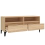 Mueble de TV madera contrachapada roble Sonoma 100x34,5x44,5 cm en Muebles TV | Comprar online en Foro24