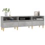 Mueble de TV madera contrachapada gris hormigón 150x30x44,5 cm