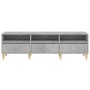 Mueble de TV madera contrachapada gris hormigón 150x30x44,5 cm