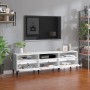 Mueble de TV madera contrachapada blanco 150x30x44,5 cm en Muebles TV | Comprar online en Foro24