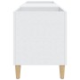 Mueble para discos de madera de ingeniería blanco 121x38x48 cm