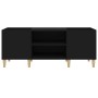 Mueble para discos madera contrachapada negro 121x38x48 cm