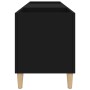 Mueble para discos madera contrachapada negro 121x38x48 cm