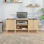 Mueble para discos de madera de roble Sonoma 121x38x48 cm