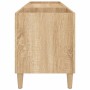 Mueble para discos de madera de roble Sonoma 121x38x48 cm