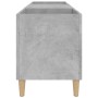 Mueble discos madera contrachapada gris hormigón 121x38x48 cm