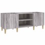 Mueble para discos madera contrachapada gris sonoma 121x38x48cm en Armarios y almacenamiento | Comprar online en Foro24