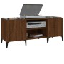 Mueble discos madera contrachapada roble marrón 121x38x48 cm