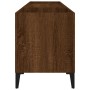 Mueble discos madera contrachapada roble marrón 121x38x48 cm