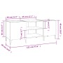 Mueble discos madera contrachapada roble marrón 121x38x48 cm