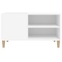 Mueble para discos madera contrachapada blanco 84,5x38x48 cm