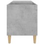 Mueble discos madera contrachapada gris hormigón 84,5x38x48 cm