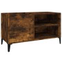 Mueble discos madera contrachapada roble ahumado 84,5x38x48 cm en Armarios y almacenamiento | Comprar online en Foro24
