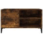 Mueble discos madera contrachapada roble ahumado 84,5x38x48 cm en Armarios y almacenamiento | Comprar online en Foro24