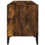 Mueble discos madera contrachapada roble ahumado 84,5x38x48 cm en Armarios y almacenamiento | Comprar online en Foro24