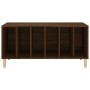 Mueble discos madera contrachapada roble marrón 100x38x48 cm