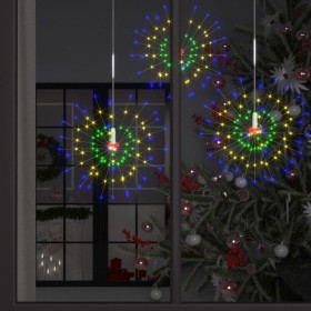 Luces de petardo de navidad exterior 4 uds multicolor 560 LEDs