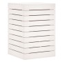Cesto para la ropa sucia madera maciza pino blanco 44x44x66 cm