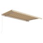 Toldo retráctil automático amarillo y blanco 450x300 cm