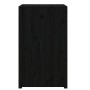 Mueble de cocina exterior madera maciza pino negro 55x55x92 cm