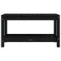 Banco de jardín de madera maciza de pino negro 82,5x35x45 cm