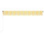 Toldo automático LED sensor de viento amarillo/blanco 500x300cm
