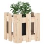 Jardinera con diseño de valla madera maciza de pino 30x30x30 cm en Maceteros y jardineras | Comprar online en Foro24