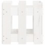 Jardinera diseño de valla madera maciza pino blanca 30x30x30 cm