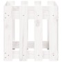 Jardinera diseño de valla madera maciza pino blanca 40x40x40 cm en Maceteros y jardineras | Comprar online en Foro24