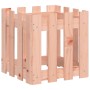 Jardinera con diseño de valla madera maciza Douglas 40x40x40 cm