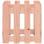 Jardinera con diseño de valla madera maciza Douglas 40x40x40 cm