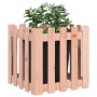 Jardinera con diseño de valla madera maciza Douglas 50x50x50 cm en Maceteros y jardineras | Comprar online en Foro24