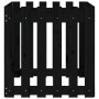 Jardinera diseño de valla madera maciza pino negra 60x60x60 cm