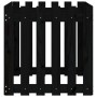 Jardinera diseño de valla madera maciza pino negra 60x60x60 cm