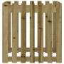 Jardinera diseño de valla madera de pino impregnada 70x70x70 cm en Maceteros y jardineras | Comprar online en Foro24