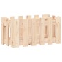 Jardinera con diseño de valla madera maciza de pino 60x30x30 cm en Maceteros y jardineras | Comprar online en Foro24