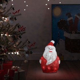 Figura de Papá Noel de acrílico navideño LED 28 cm