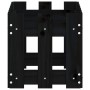 Jardinera diseño de valla madera maciza pino negra 60x30x30 cm