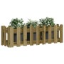 Arriate elevado jardín valla madera impregnada pino 100x30x30cm en Maceteros y jardineras | Comprar online en Foro24