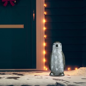 Figura de pingüino de acrílico navideño LED 30 cm de vidaXL, Luces de Navidad - Ref: Foro24-328787, Precio: 30,43 €, Descuent...