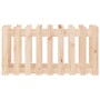 Arriate elevado jardín con valla madera maciza pino 100x50x50cm en Maceteros y jardineras | Comprar online en Foro24