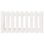 Arriate elevado jardín con valla madera pino blanco 100x50x50cm en Maceteros y jardineras | Comprar online en Foro24