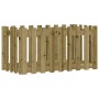 Arriate elevado jardín valla madera impregnada pino 100x50x50cm en Maceteros y jardineras | Comprar online en Foro24