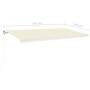 Toldo automático con LED sensor de viento crema 600x300 cm