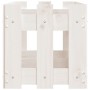 Arriate elevado jardín con valla madera pino blanco 150x30x30cm en Maceteros y jardineras | Comprar online en Foro24