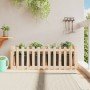 Arriate elevado jardín con valla madera maciza pino 150x50x50cm en Maceteros y jardineras | Comprar online en Foro24