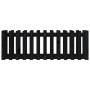 Arriate elevado jardín con valla madera pino negro 150x50x50cm en Maceteros y jardineras | Comprar online en Foro24