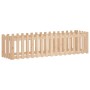 Arriate elevado jardín con valla madera maciza pino 200x50x50cm en Maceteros y jardineras | Comprar online en Foro24