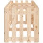 Arriate elevado jardín con valla madera maciza pino 200x50x50cm en Maceteros y jardineras | Comprar online en Foro24